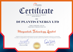 Duplantis Energy Certificate Award